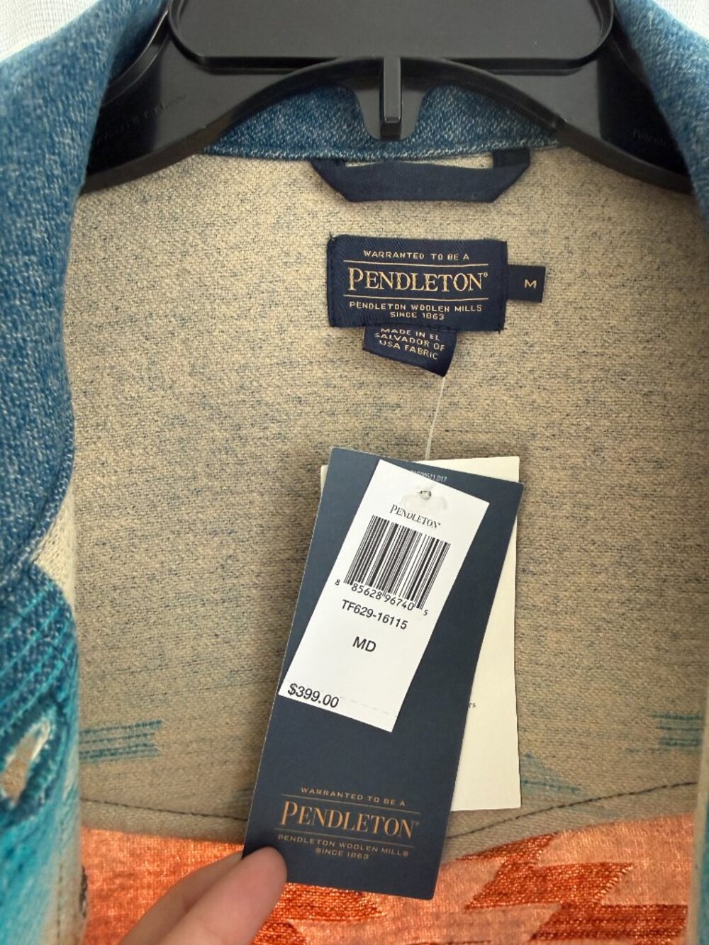 Pendleton - Canyon Wool Jacket (Turquoise Pagosa Springs) - Picture 4 of 6
